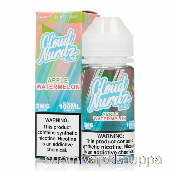 Vape Kauppa Jääomena Vesimeloni - Pilvi Nurdz - 100ml 0mg